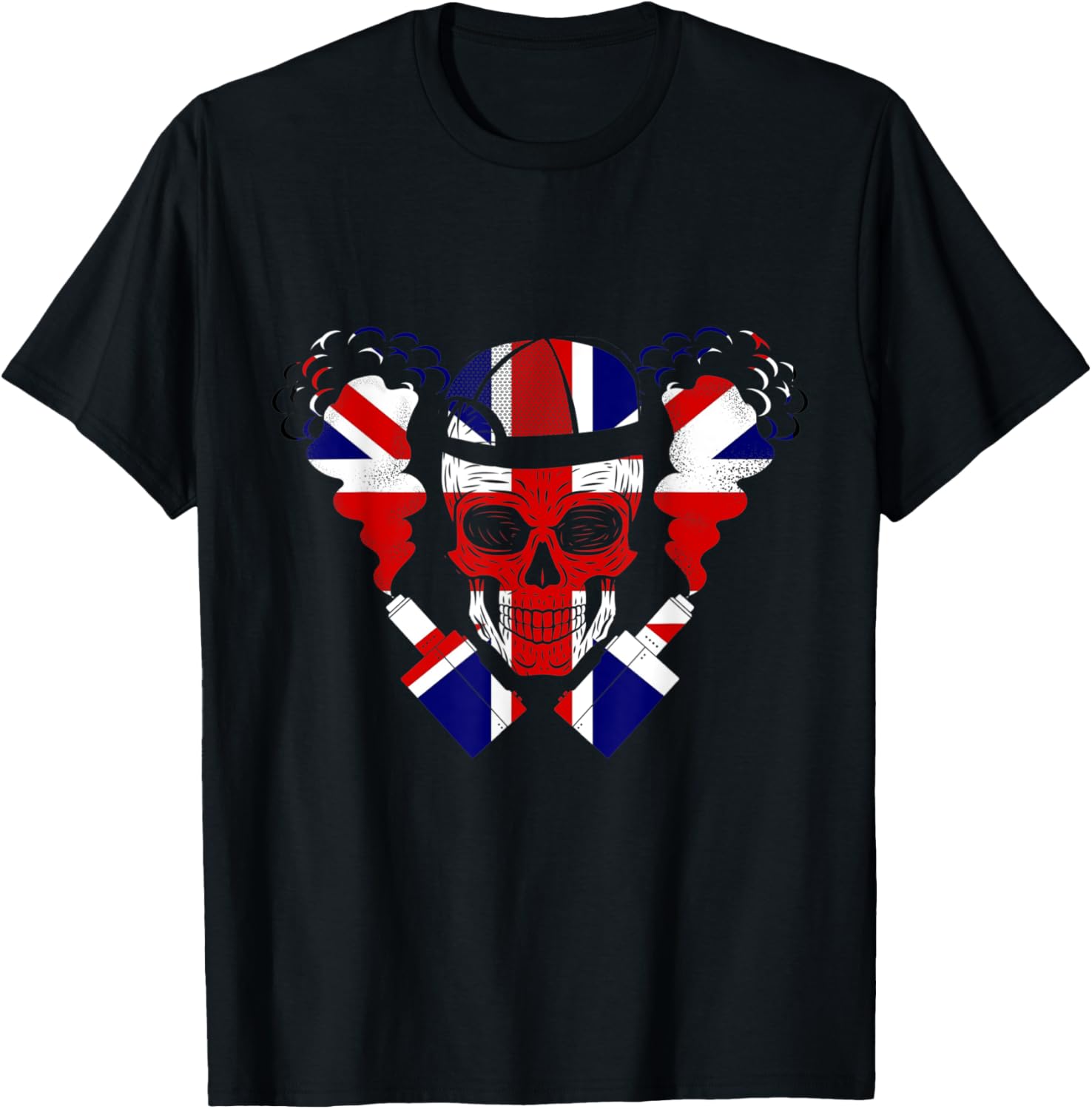 Vaping Jack - Kaos Grafis Union Jack Skull Vaping