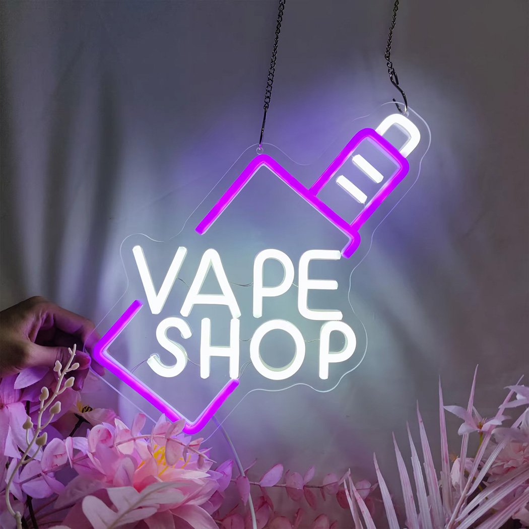 Vaping Shop - Tanda Neon LED Toko VAPE Cocok