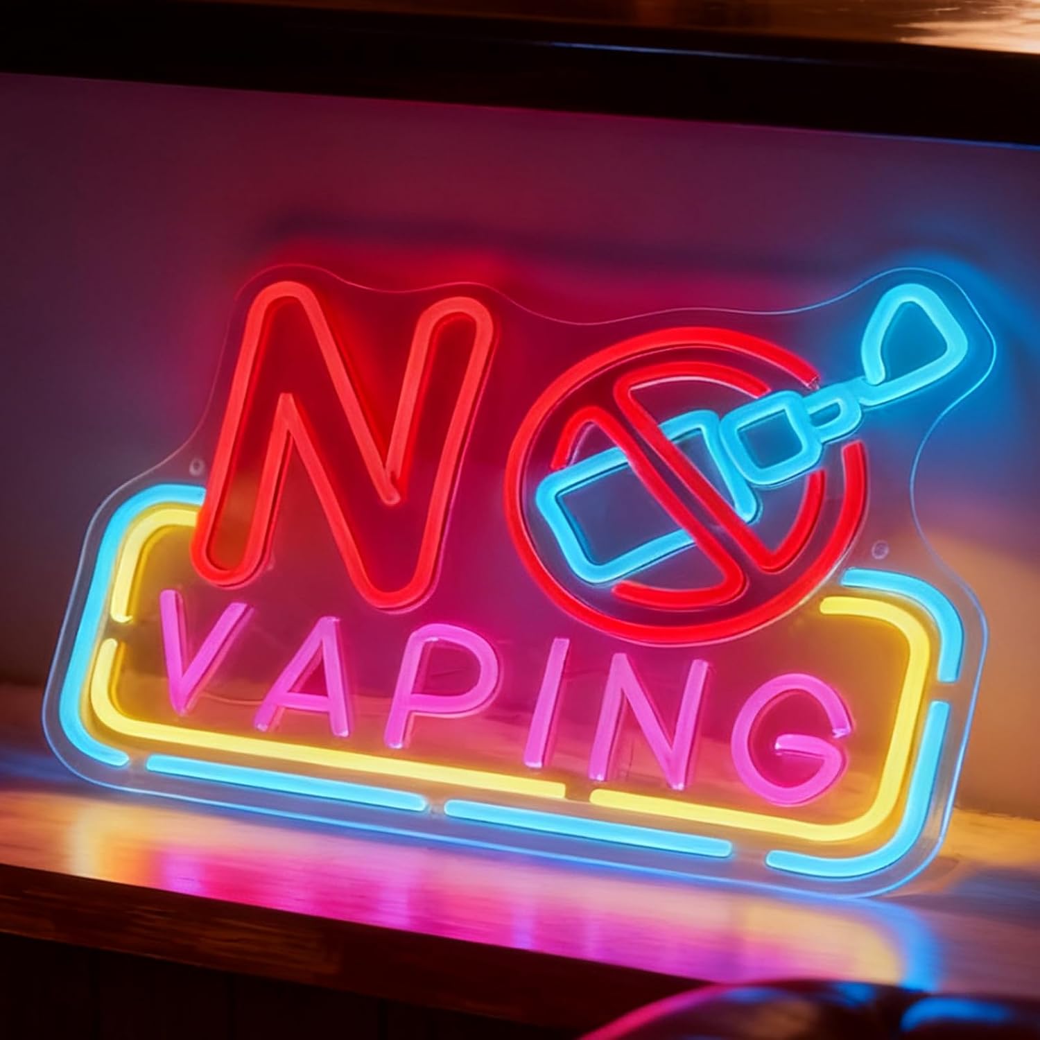 Vaping Shop - Lampu Neon LED Tanpa Vaping, Ditenagai