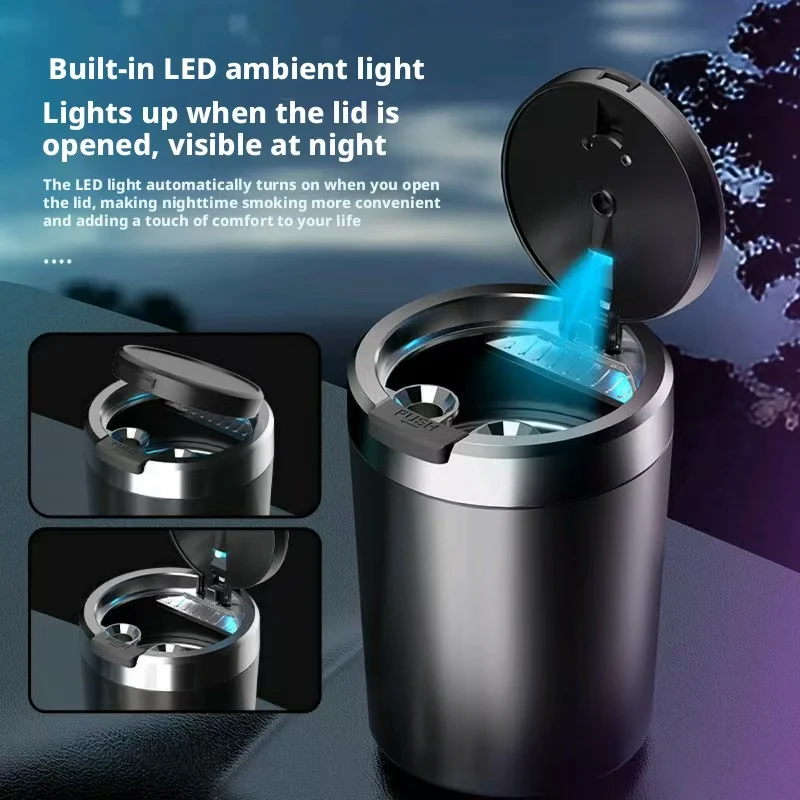 Vape Decoration - Asbak Mobil LED Portabel Tanpa Asap,