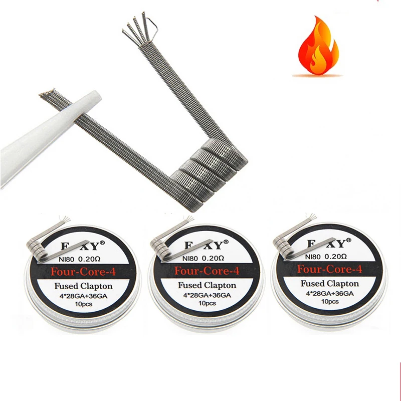 10 buah/kotak koil Prebuilt Ni - Clapton Wire Pre Built ulasan dan harga