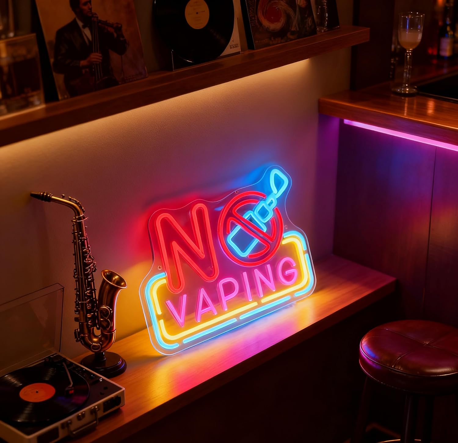 Lampu Neon LED Tanpa Vaping, D - Vaping Shop ulasan dan harga