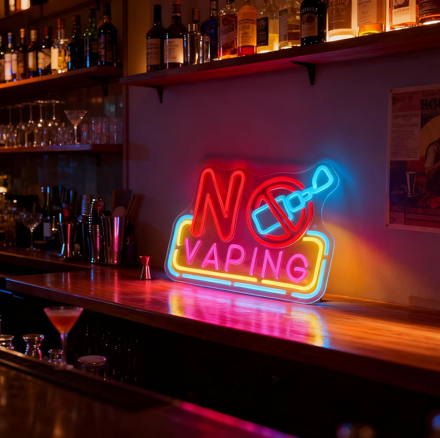 Lampu Neon LED Tanpa Vaping, D - Vaping Shop ulasan dan harga