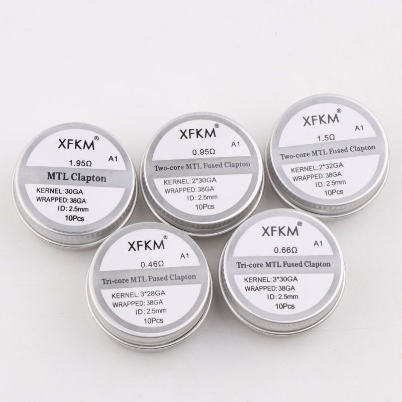 Baru XFKM 10 Buah/Kotak NI80/A - Clapton Wire Pre Built ulasan dan harga