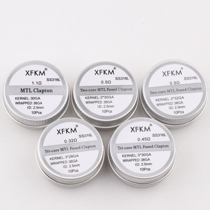 Baru XFKM 10 Buah/Kotak NI80/A - Clapton Wire Pre Built ulasan dan harga