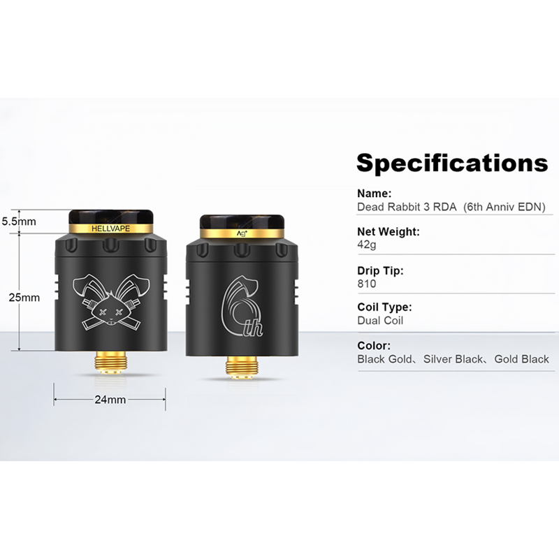 Asli Hellvape Dead Rabbit 3 RD - Vape Coil Replacement ulasan dan harga