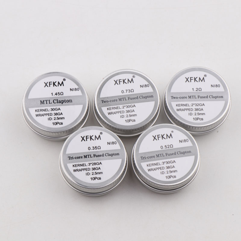 Baru XFKM 10 Buah/Kotak NI80/A - Clapton Wire Pre Built ulasan dan harga